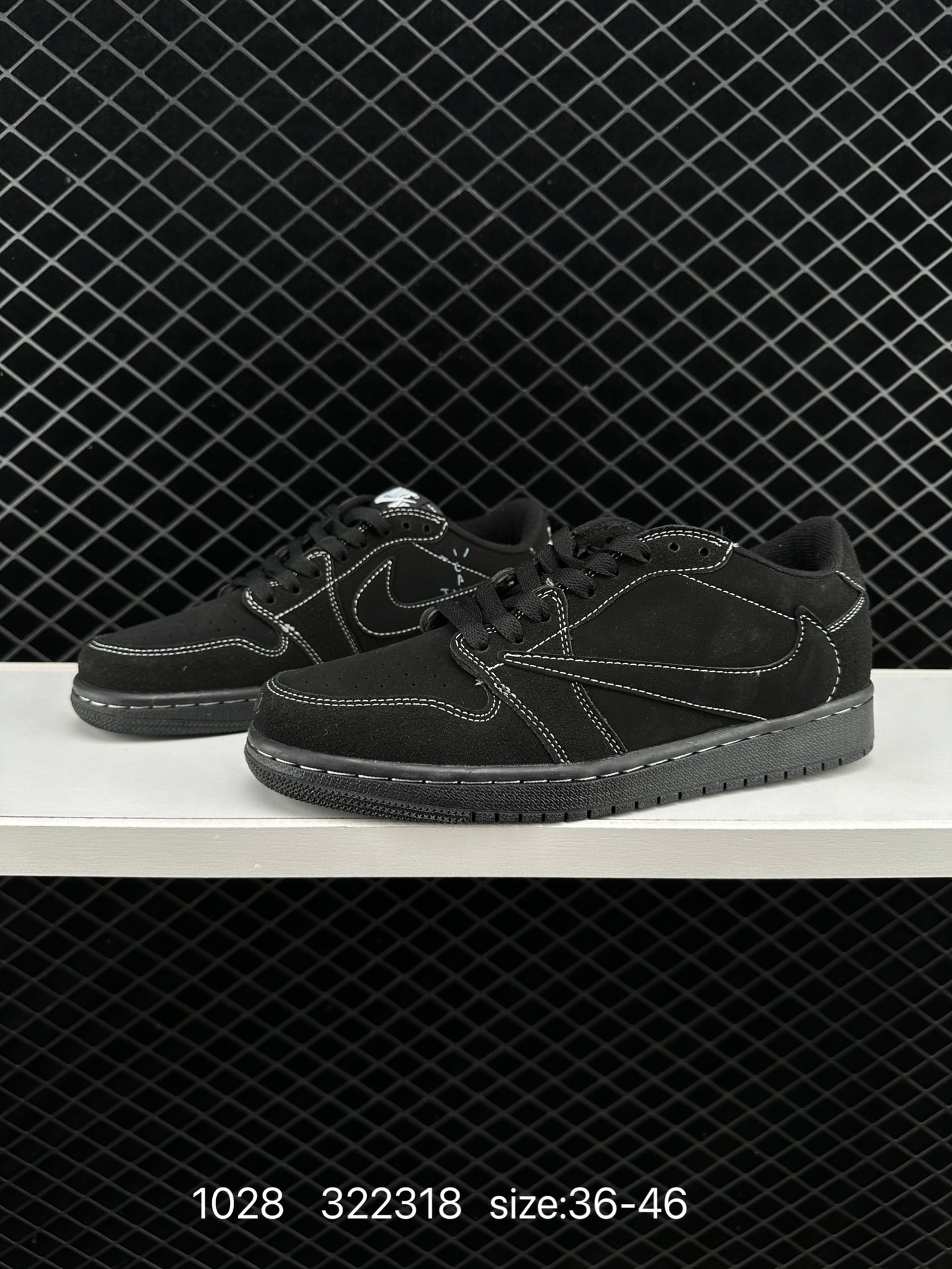 fragment design x Travis Scott x Nike Air Jordan 1 Low OG SP”Black/Green Toe“